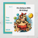 Recherche de rétro dame invitations Mignon