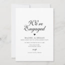 Search for we are engaged invitations Black and white