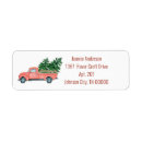 Search for pickup return address labels Red pickup truck