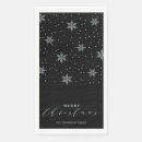 Search for black and silver christmas napkins Snowflakes