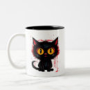 Search for mysterious cat mugs Black