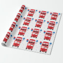 Search for london bus wrapping paper Red