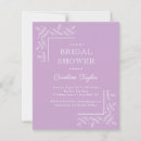 Recherche de purple bridal shower invitations Brunch nuptial
