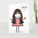 Search for love cartoon anniversary cards I love you