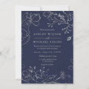 Search for navy and silver wedding invitations Blue