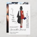 Search for red black white graduation invitations Trendy