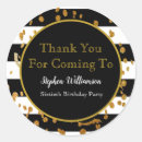 Search for 60th birthday thank you stickers Black and white