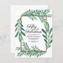 Search for green 50th birthday invitations Fifty and fabulous
