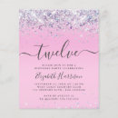 Search for 12th party invitations Glitter
