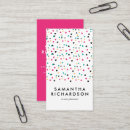 Search for bright color business cards Pink