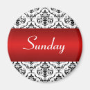 Search for days of the week magnets Black