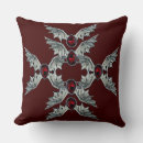 Recherche de sang rouge coussins Gothique