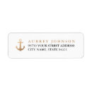 Search for gold anchor return address labels Ocean