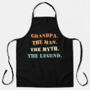 Search for man myth legend aprons Typography
