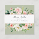 Recherche de vert mariage cartes visite Fleurs
