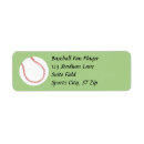 Search for baseball return address labels Red