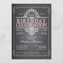 Search for chalk birthday invitations Rustic
