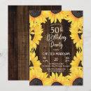Search for sunflower 50th birthday invitations 50 years