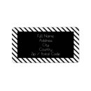 Search for black white stripe return address labels Stripes