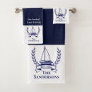 Search for sailboats bath towels Blue and white