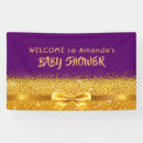 Search for purple baby shower banners Gold