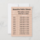 Search for book vertical note cards Library