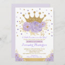Search for lavender and gold baby shower invitations For her
