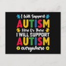 Search for autism support postcards Awareness