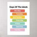 Recherche de jours de la semaine posters Apprentissage