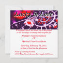 Search for lucky in love wedding invitations Las vegas