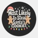 Search for stealing stickers Santa