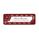 Search for red damask return address labels Classic