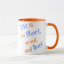 Recherche de la vie est courte tasses Motivation