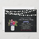 Search for chalkboard 50th birthday invitations String lights