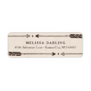 Search for arrows return address labels Rustic