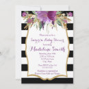 Search for purple gold baby shower invitations Glitter