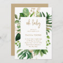 Search for gold geometric baby shower invitations Botanical