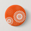 Search for orange floral buttons Retro