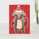 Search for raccoon christmas cards Festive