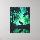 Search for wolf canvas prints Silhouette