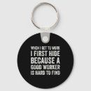 Search for funny employee keychains Work
