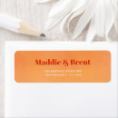 Search for orange sunset return address labels Tropical