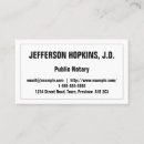 Search for notary business cards Minimal