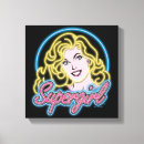 Search for neon light canvas prints Super hero
