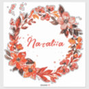 Search for floral name stickers Autumn