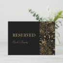 Search for gold reserved wedding signs Black
