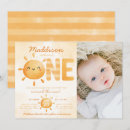 Search for you are my sunshine 1st birthday invitations Cute