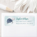 Search for sea turtle return address labels Under the sea