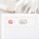 Search for rainbow sprinkles return address labels Doughnut