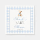 Search for blue tartan napkins Teddy bear